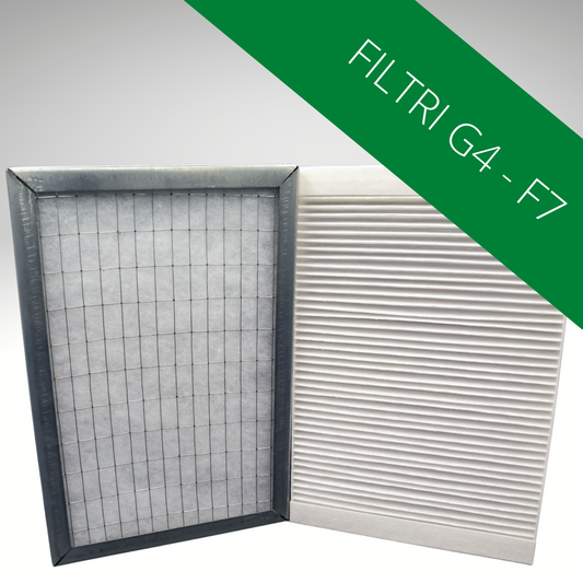 Coppia filtri G4 F7 per ventilazione meccanica controllata misure 225x200x25